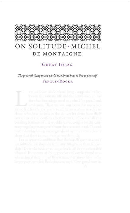 Michel de Montaigne - On Solitude