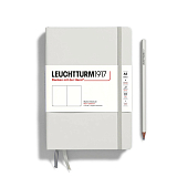 Блокнот Leuchtturm1917 Medium A5 125л без линовки твердая обложка Серый светлый