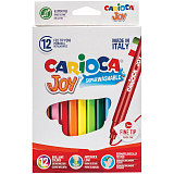 Фломастеры Carioca «Joy»,  12цв.  ,  смываемые,  картон,  европодвес