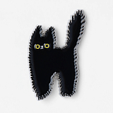 Значок эмалированный «Тревожный котик»