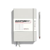 Блокнот Leuchtturm1917 Medium A5 125л в точку твердая обложка Серый светлый