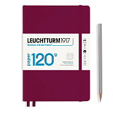 Блокнот Leuchtturm1917 Edition 120G A5 (14.  5x21см.  ) 120г/м2 - 203 стр.  в линейку,  твердая обложка,  цвет: красный портвейн