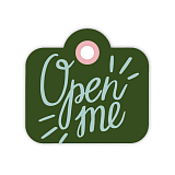 Бирка Paperie «Open me - green»