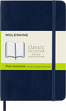 Блокнот Moleskine CLASSIC SOFT Pocket 90x140мм 192стр.  нелинованный мягкая обложка синий сапфир QP613B20