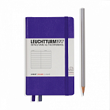 Блокнот Leuchtturm1917 Classic A6 (9x15см.  ) 80г/м2 - 187 стр.  в линейку,  твердая обложка,  цвет: пурпурный