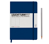 Блокнот Leuchtturm1917 Classic A5 (14.  5x21см.  ) 80г/м2 - 251 стр.  нелинованный,  твердая обложка,  цвет: синий неви