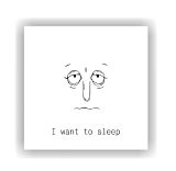 Открытка SHCHE «I want to sleep»