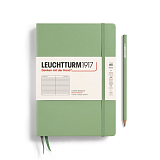 Блокнот Leuchtturm1917 Classic A5 (14.  5x21см.  ) 80г/м2 - 251 стр.  в линейку,  твердая обложка,  цвет: шалфей