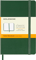 Блокнот Moleskine CLASSIC Pocket 90x140мм 192стр.  линейка твердая обложка зеленый MM710K15