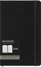 Еженедельник Moleskine PRO VERTICAL Large 130х210мм 168стр.  черный DHB12PRO3