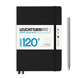 Блокнот Leuchtturm1917 Edition 120G A5 (14.  5x21см.  ) 120г/м2 - 203 стр.  нелинованный,  твердая обложка,  цвет: черный