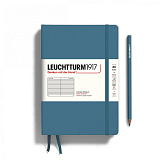 Блокнот Leuchtturm1917 Classic A5 80г/м2 в линейку,  твердая обложка,  цвет: синий камень