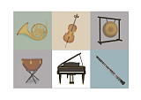 Карточки с музыкальными инструментами