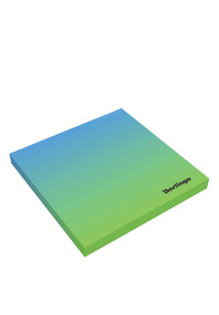 Самоклеящий блок для записей Berlingo голубой/зеленый
