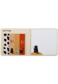Флажки-закладки и самокл.  блоки в наборе MESHU «Right cat»,  74*74мм,  60*15мм,  25