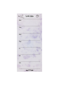 Самоклеящийся блок MESHU «Color splash»,  140*60мм,  50л.  ,  европодвес,  Lilac week plan