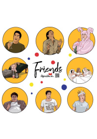 Наклейки Oksanailiksusha «Friends 3»